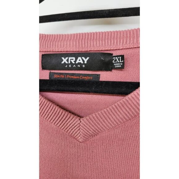 X RAY Classic V-Neck Sweater Dusty Mauve - Picture 2 of 6